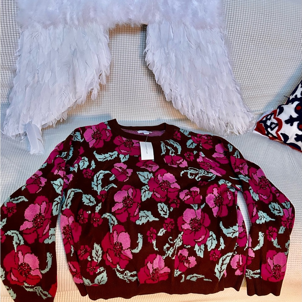 NWT charter club floral print sweater
